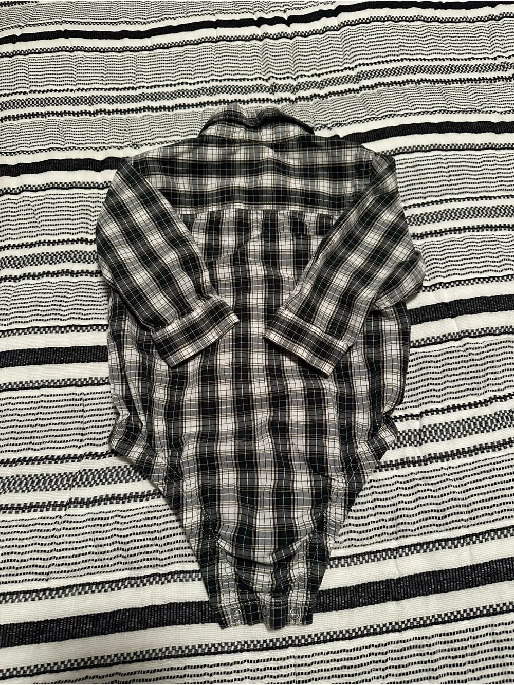 Baby Gap Plaid Long-Sleeve Button-Up One-Piece for Kids -Size 12-18M